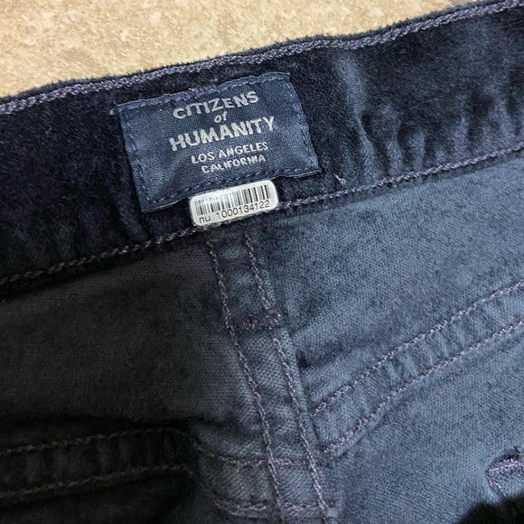 EUC - CITIZENS of HUMANITY Black Velour Pants - Picture 5 of 7